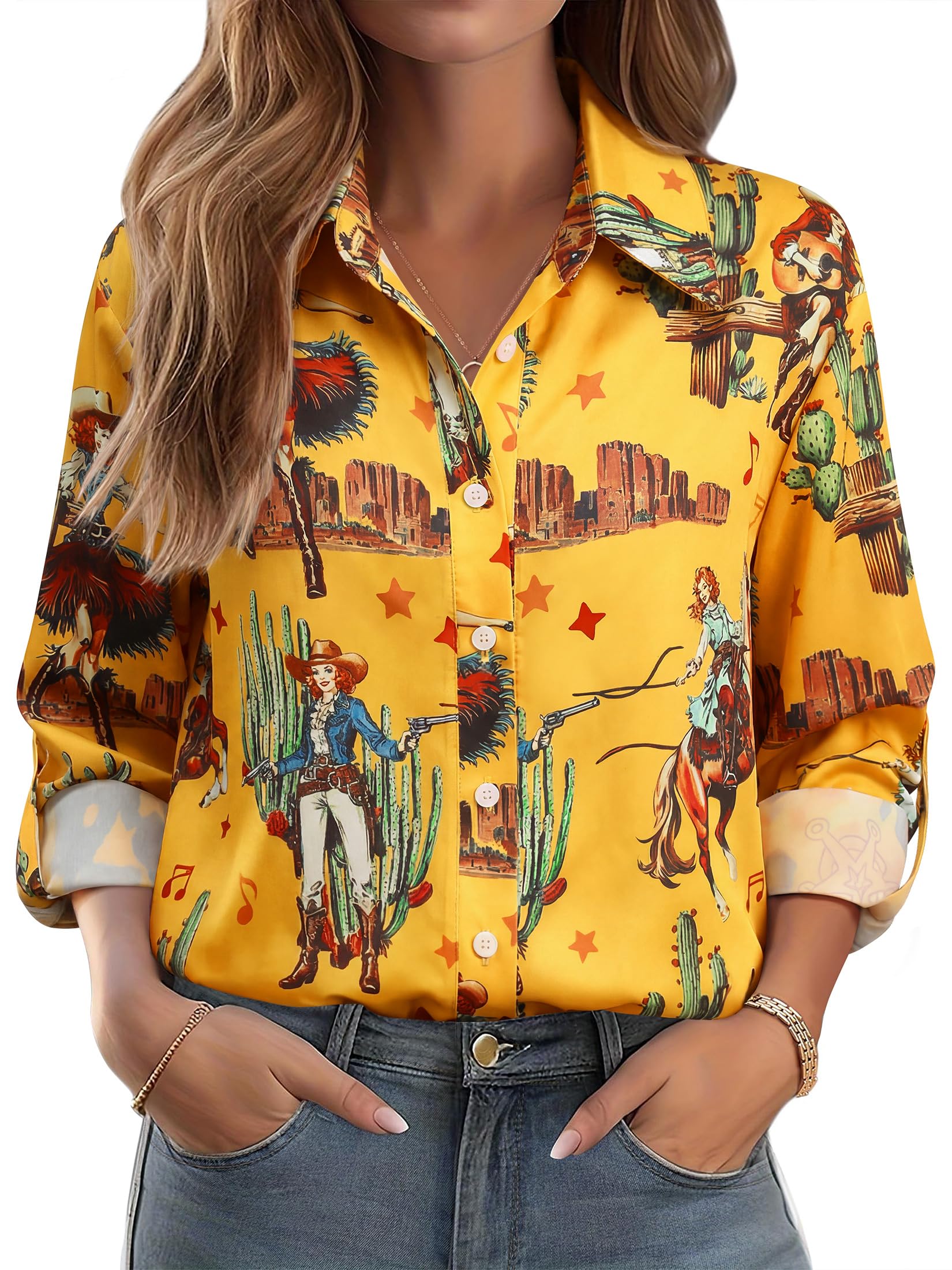 MYMORE Cowgirl Graphic Shirt