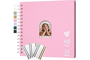 DIY Pink Scrapbook & Memory Book | 20 Sheets 8x8 Inch
