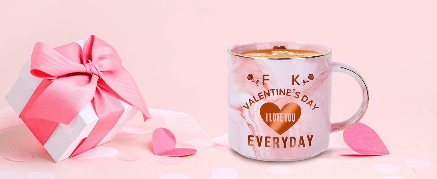 COVLUROTO Valentines Day Gifts for Her: 12 OZ Funny Coffee Mug - Galentines Day Gifts for Women Girlfriend Wife from Him Husband Boyfriend - Valentines Anniversary Birthday Novelty Presents for Women