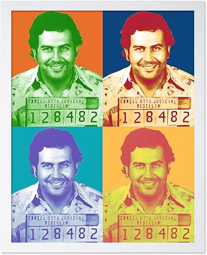 Miniatura 29 de Poster Master Póster de Pablo Escobar Mugshot de Pablo Escobar - Arte del Cartel de Medellín - Arte criminal Mastermind - Decoración de pared para