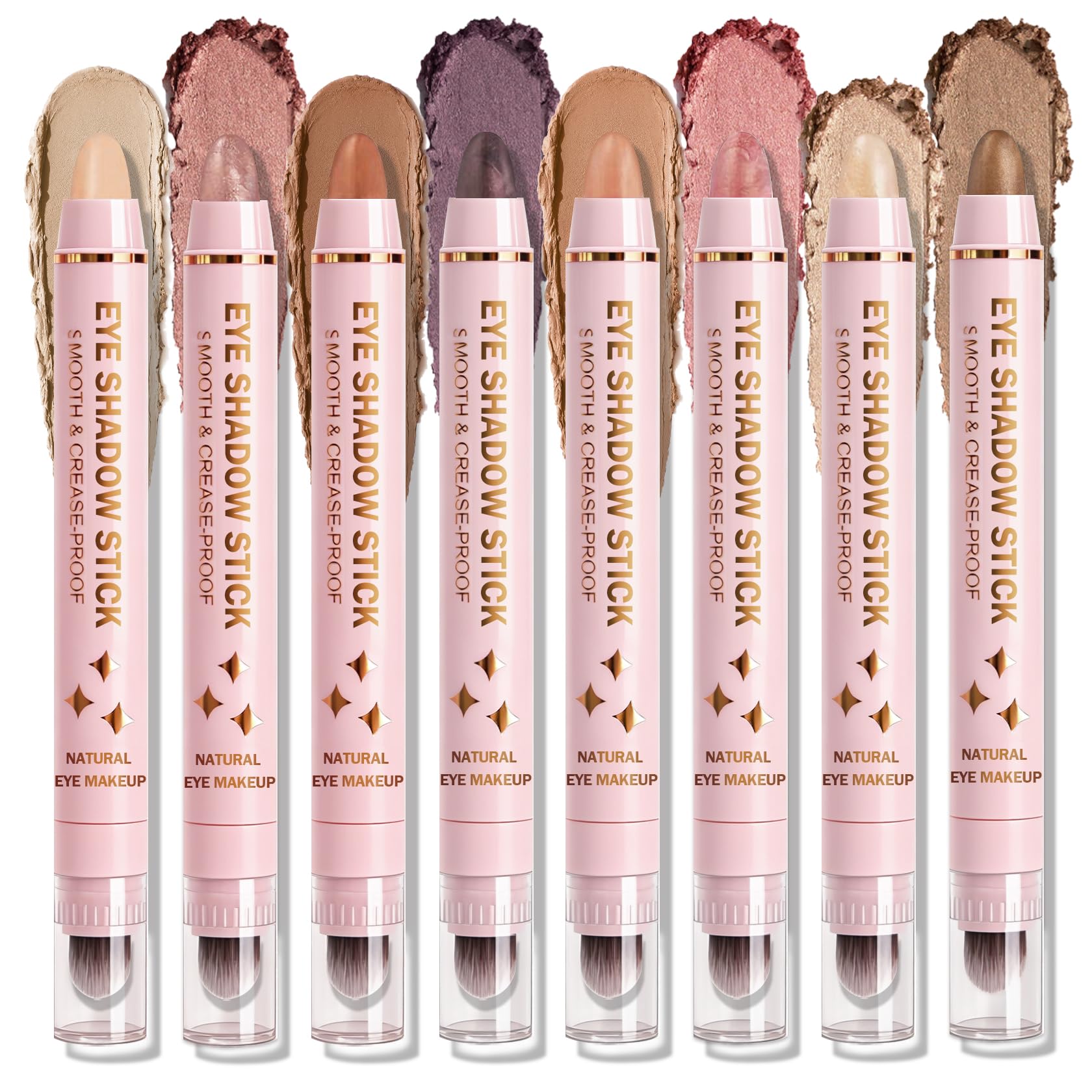 8PCS Eye Shadow Sticks,Dual-ended Eye Brightener Stick 8-Piece