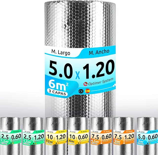 Aislante Térmico Reflexivo Premium - Rollo 6m² para Casa y Coche