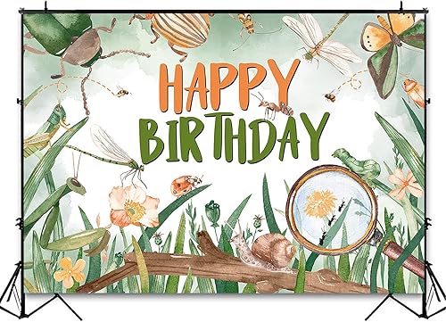 Miniatura 4 de Avezano Insertos de fondo de ciencia de cumpleaños para niños, decoraciones temáticas de fiesta de cumpleaños para niños, microcosmos de dibujos