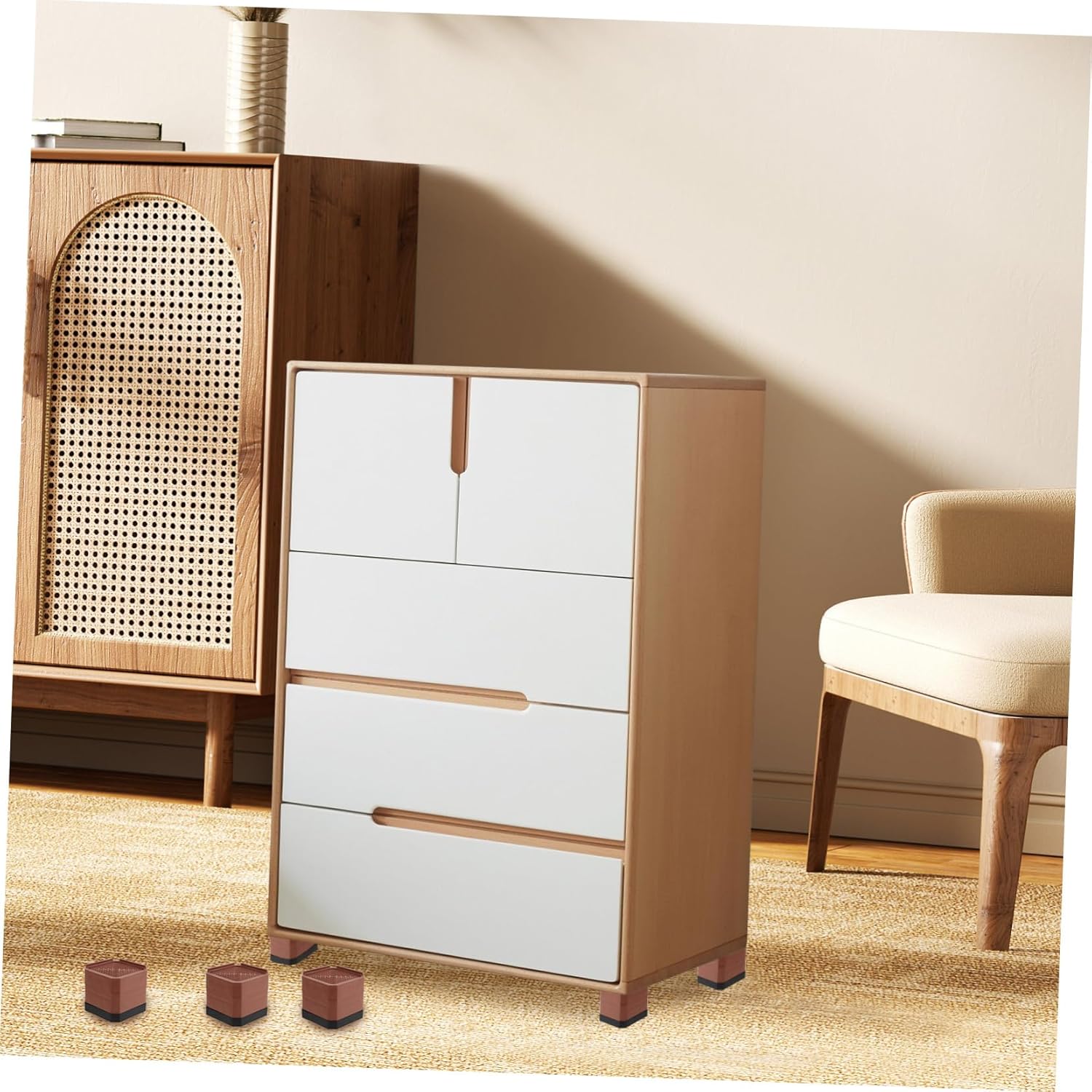 Gadpiparty 6pcs Pads for Furniture Leg Risers -shaking -resistant Shock Absorbing Quiet for Washing Machines Sofas and Tables