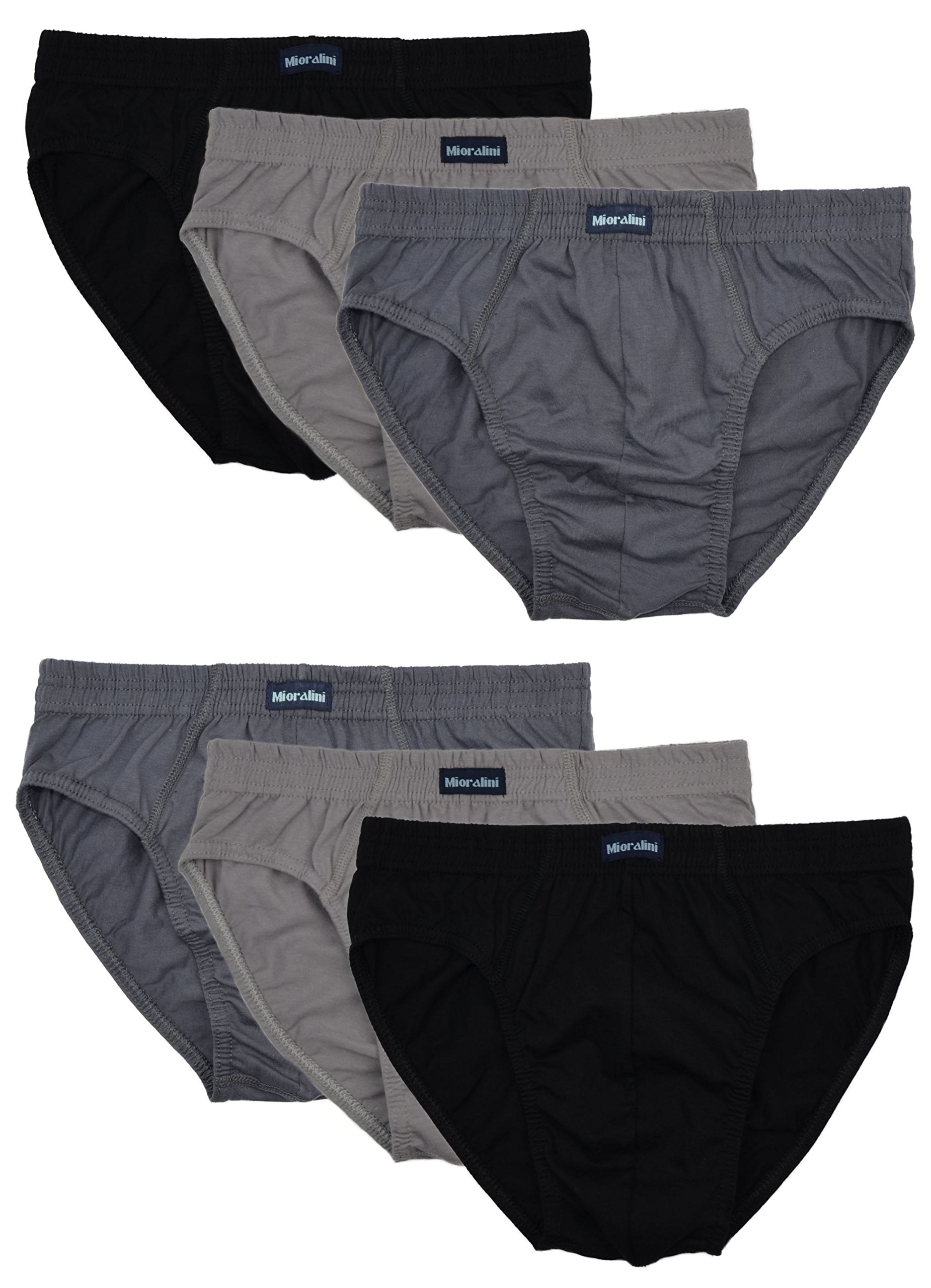 MioRalini 12 o 6 Slip de Hombres de algodón Suave con y sin intervención Talla 5-M - 4XL-10