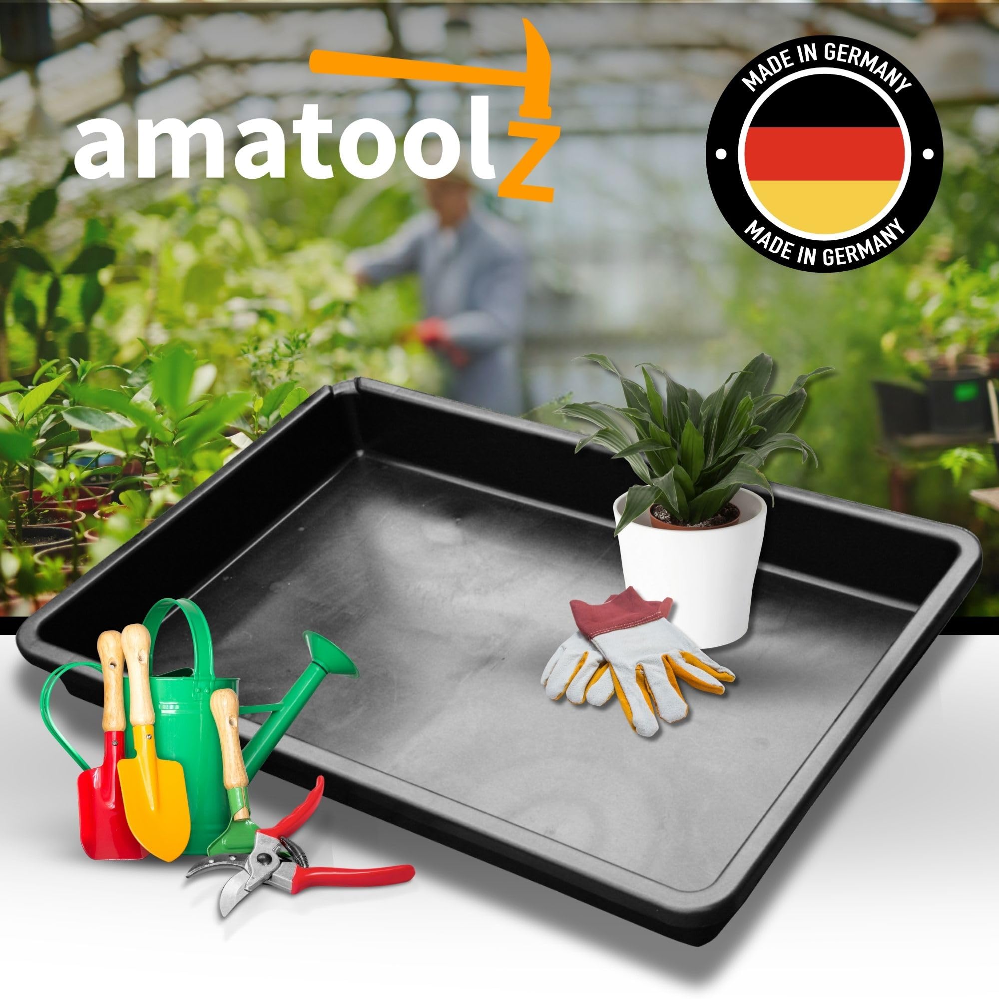 SW-Stahl Vasca XXL 42L - 88x60x10 cm, Vaschetta di Raccolta in Plastica