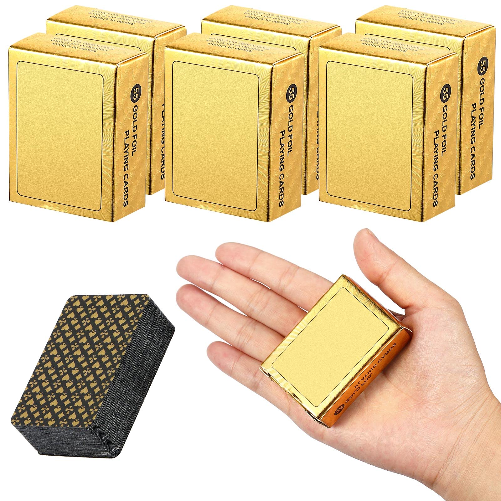 6 Decks Mini Playing Cards Waterproof Mini Poker Cards Tiny Deck of Cards Small Playing Cards Small Playing Cards for Teens and Adults Novelty Present, Party Favor