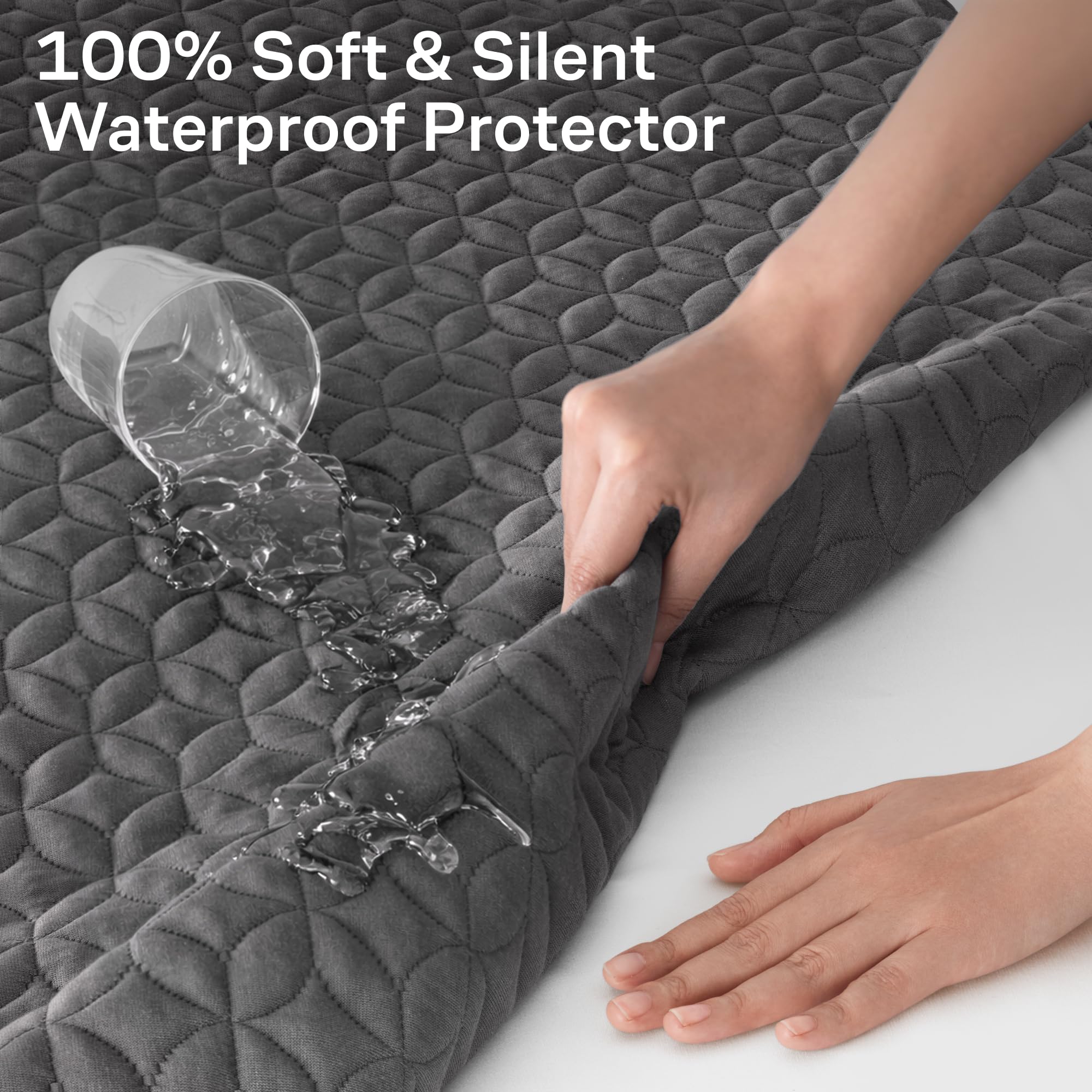 Gray Queen Size Mattress Protector D510