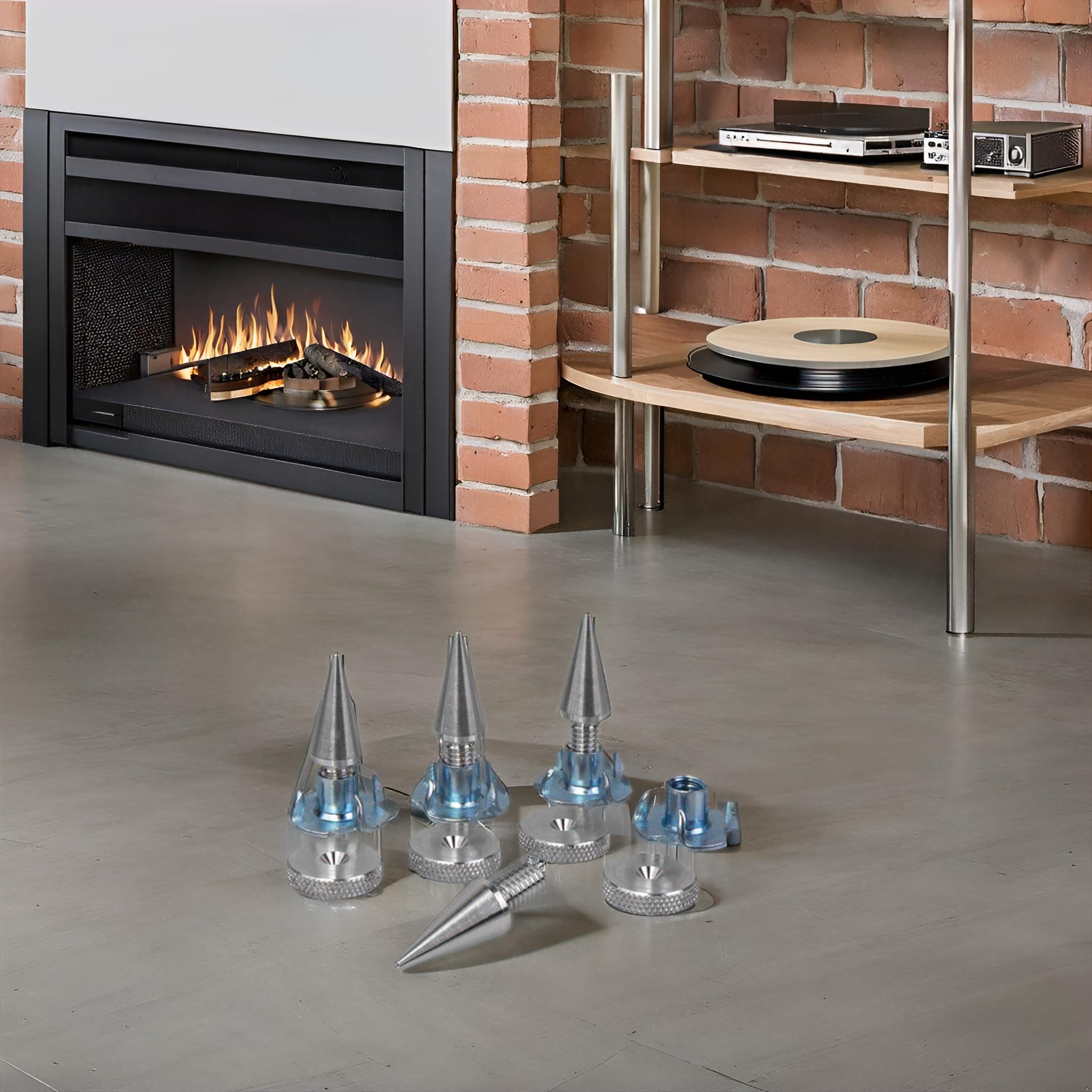 Spike In Alluminio Per Altoparlanti - Kit 4 Pezzi Con Cuscinetti Antivibrazione