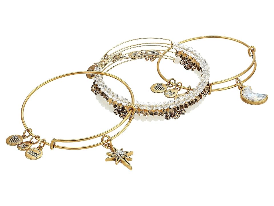 

Alex and Ani Moon Star Set Of 5 Bracelet (Rafaelian Gold) Bracelet