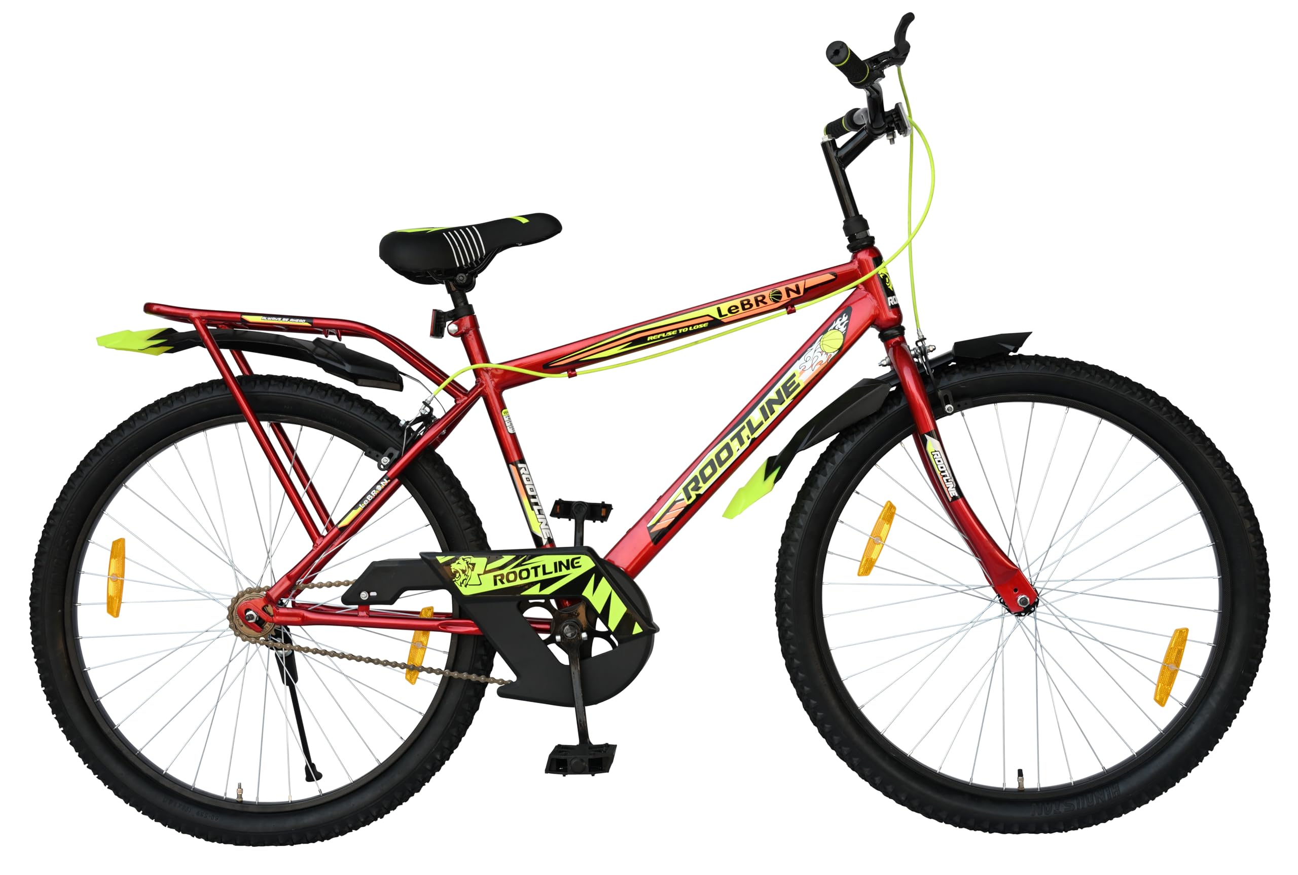 ROOTLINE Lebron IBC 26T Mountain Bike with Red Color.MTB Cycles for Men with Complete Accessories and Stylish Integrated Carrier-image-43