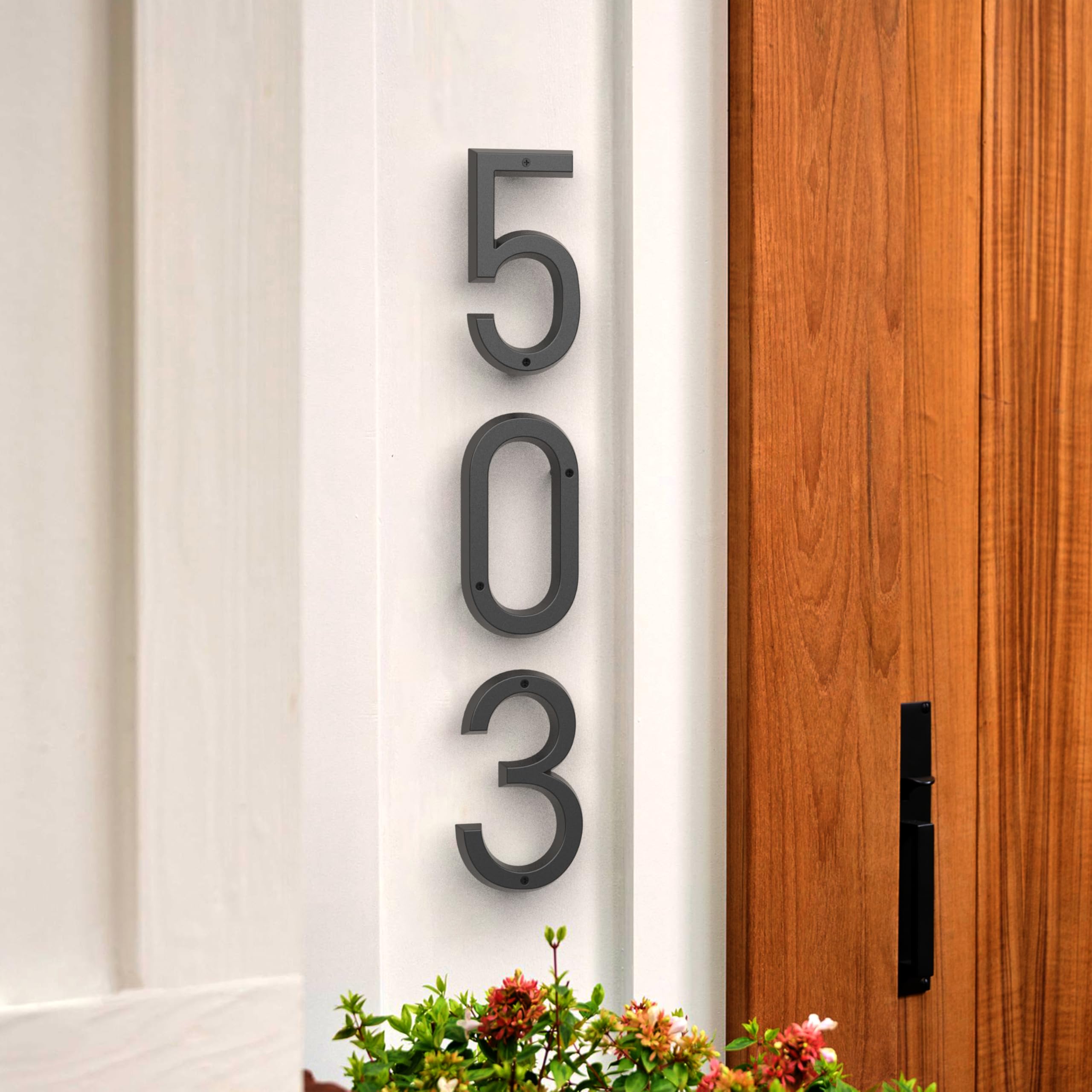 6" Floating House Number for Outside, Metal Modern House Numbers, 3D Modern Mailbox Number, House Address Signs with Nail Kit, Waterproof and Rustproof (1) - 5