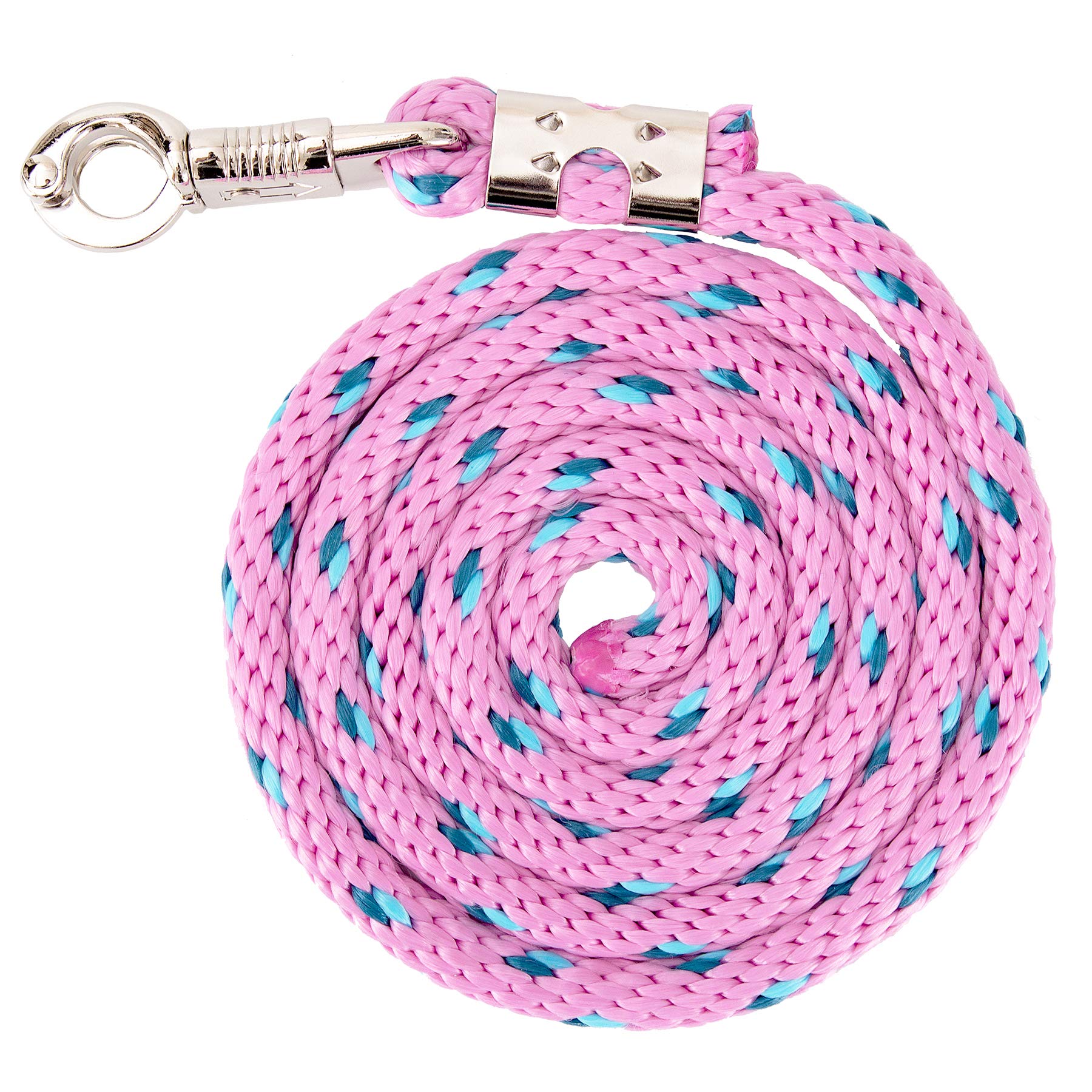Cuerda de Guía para Caballo, Amarre en Diferentes Diseños Elegantes, para Atar Poni, Burro, Cabra con Gancho de Pánico (Rosa)