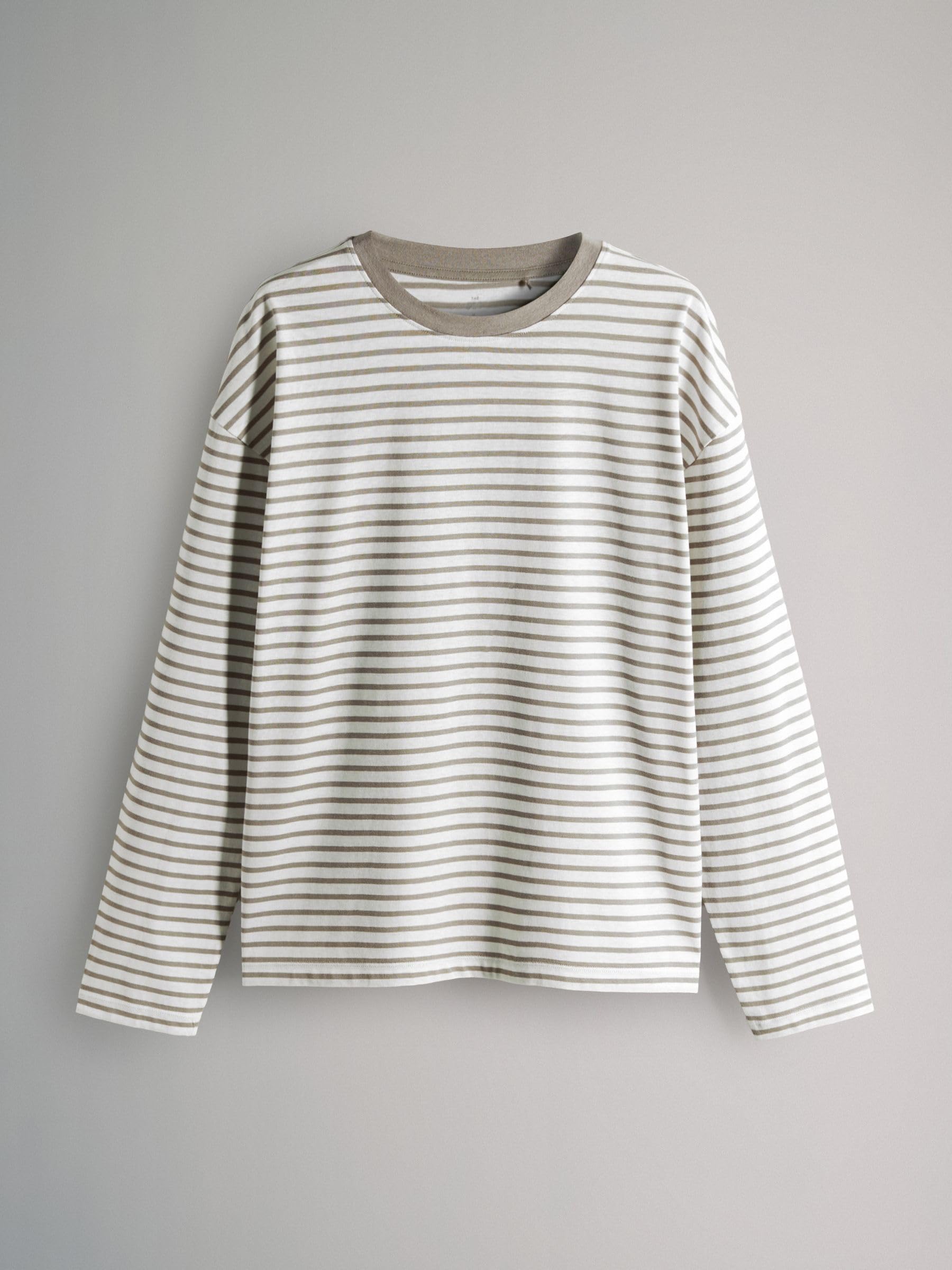 THE SET Damen t Relaxed Fit Langarmshirts, 4er-Pack