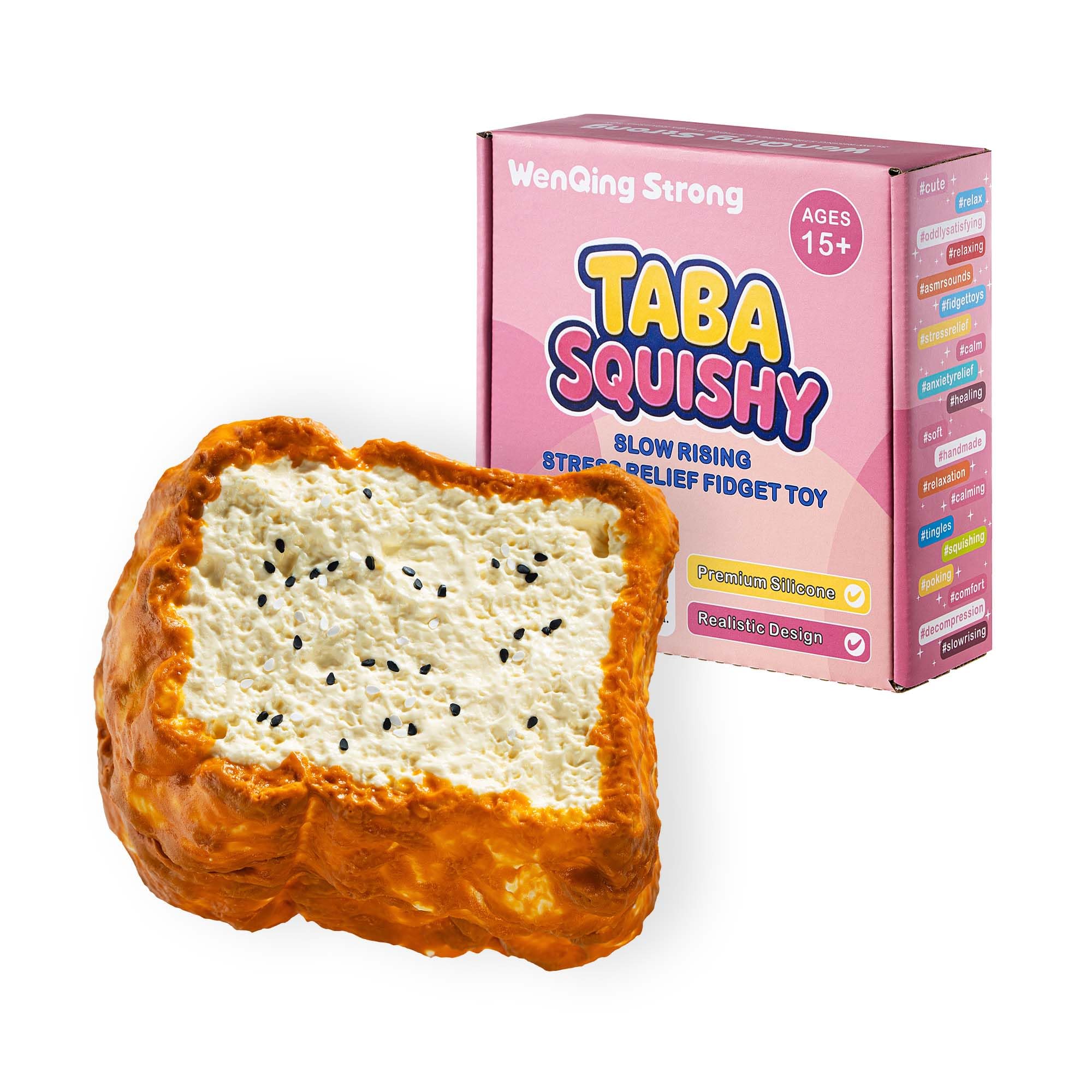 Amazon.com: Bread Toast Taba Squishy Toy, Fidget Slow Rising