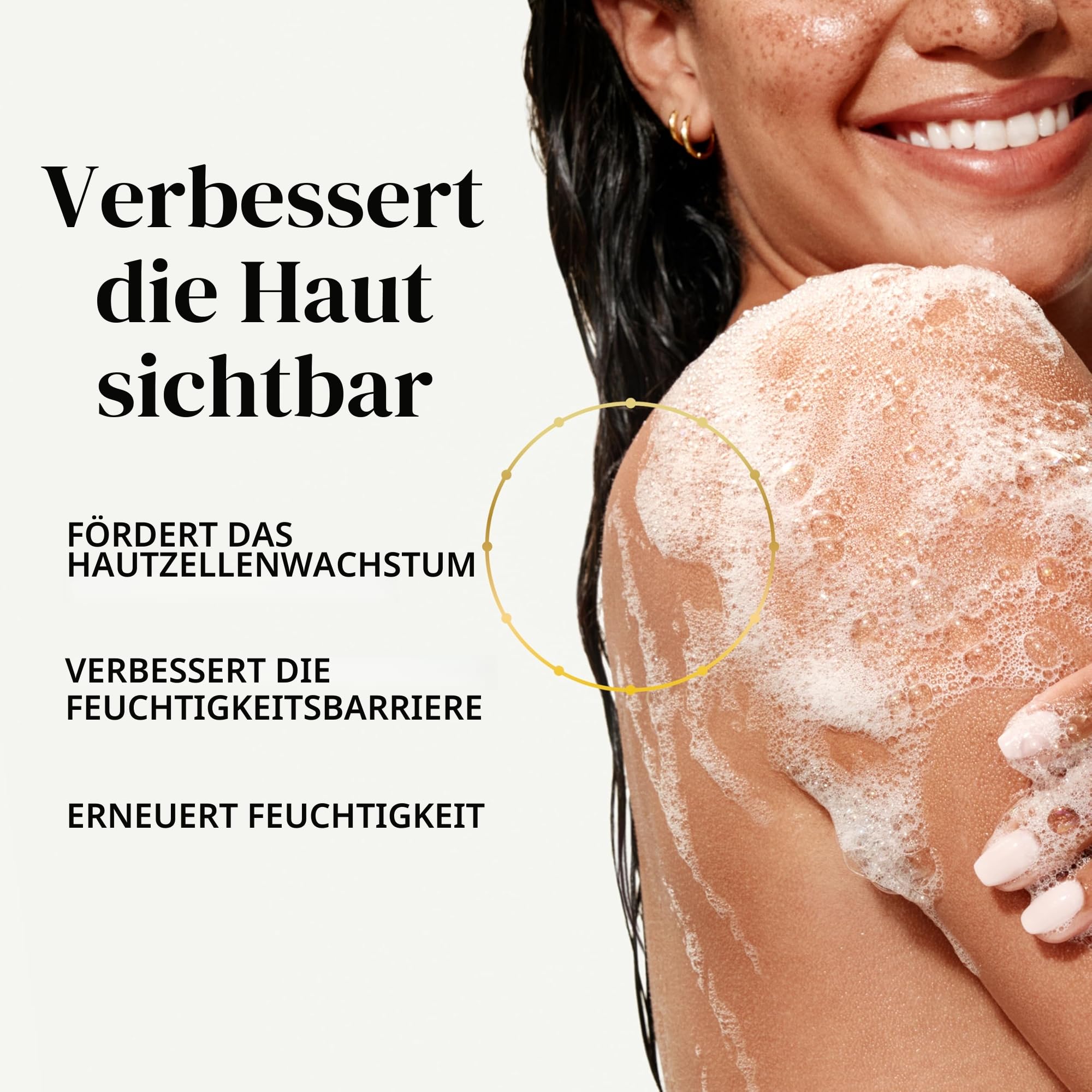 Olay Duschgel für Frauen, intensiv feuchtigkeitsspendend, Hyaluronsäure-Serum-Komplex, erneuert Feuchtigkeit, frei von Parabenen & Phthalaten, Vitamin B3 Lamellen-Technologie, für alle Hauttypen, 591
