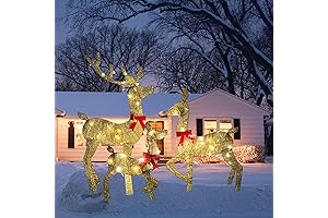 3 Piece Large Christmas Deer for Lawn Decorations