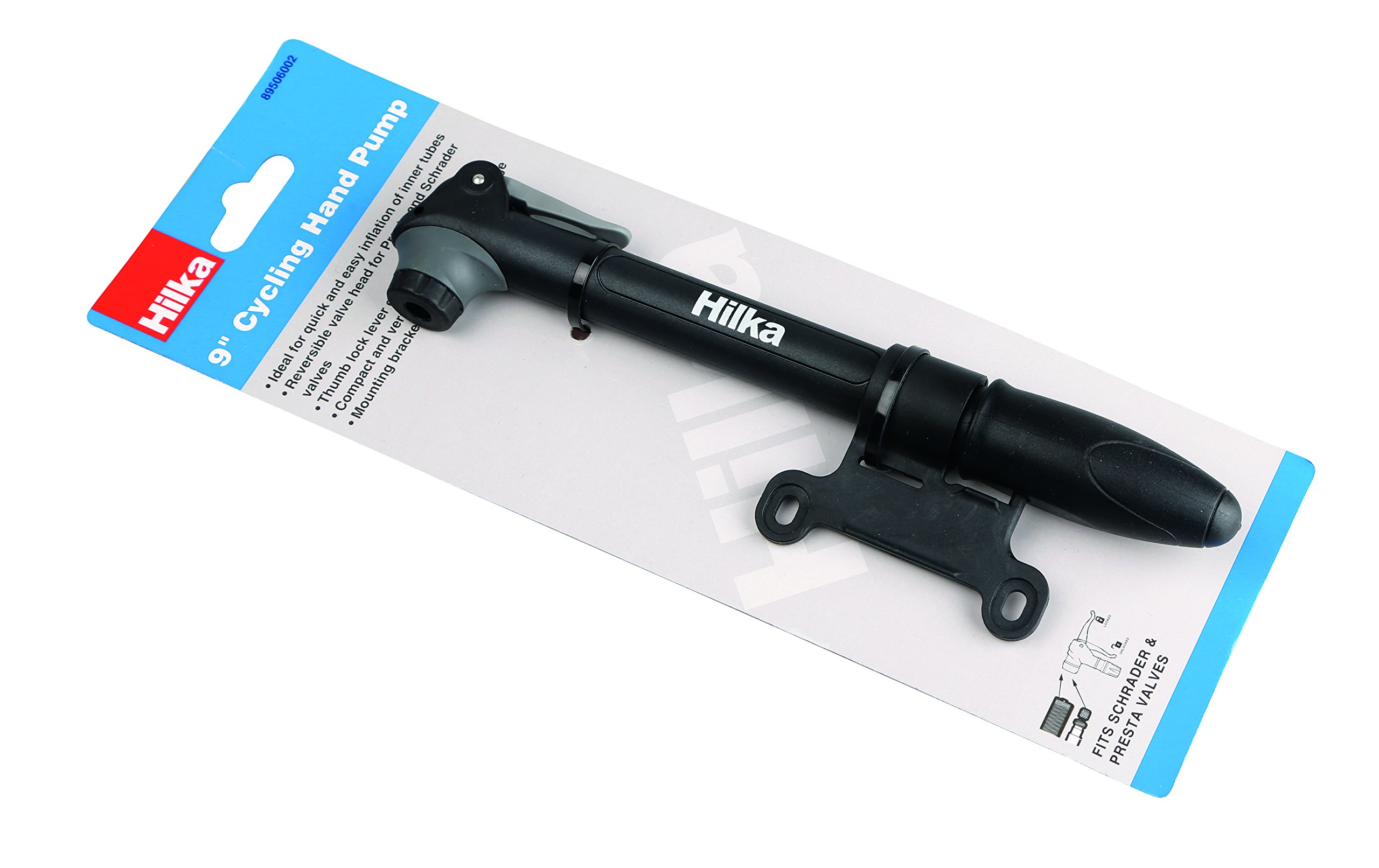 Hilka Tools 89506002 9" Compact Hand Pump, Black