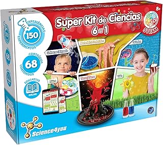 Comprar Science4you Súper Kit de Ciencias para 6 en 1 con 150 Experimentos para Niños 8+ Años, Juguetes Educativos Stem, Juegos de Ciencias, Manualidades y Regalos para Niñas y Niños 8 9 10 11 12+ Años