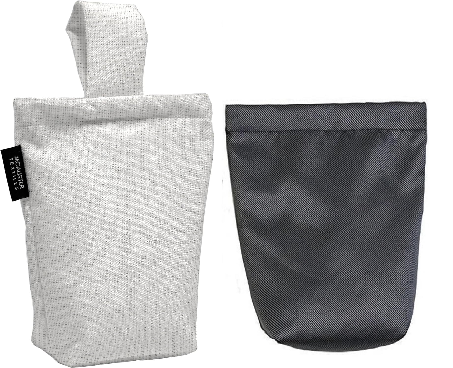 McAlister Textiles Milan Unfilled Fabric Door Stop Bag 21cm x17cm in Natural - Image 3