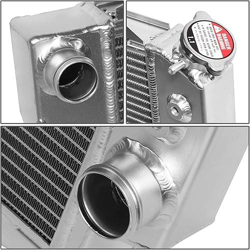 Miniatura 3 de DNA Motoring RA-FM97AT-3 - Radiador de aluminio completo de 3 filas compatible con Mustang AT 97-04, 30 x 18.25 x 2.525 x 17 x 2.25 , entrada de 1.5