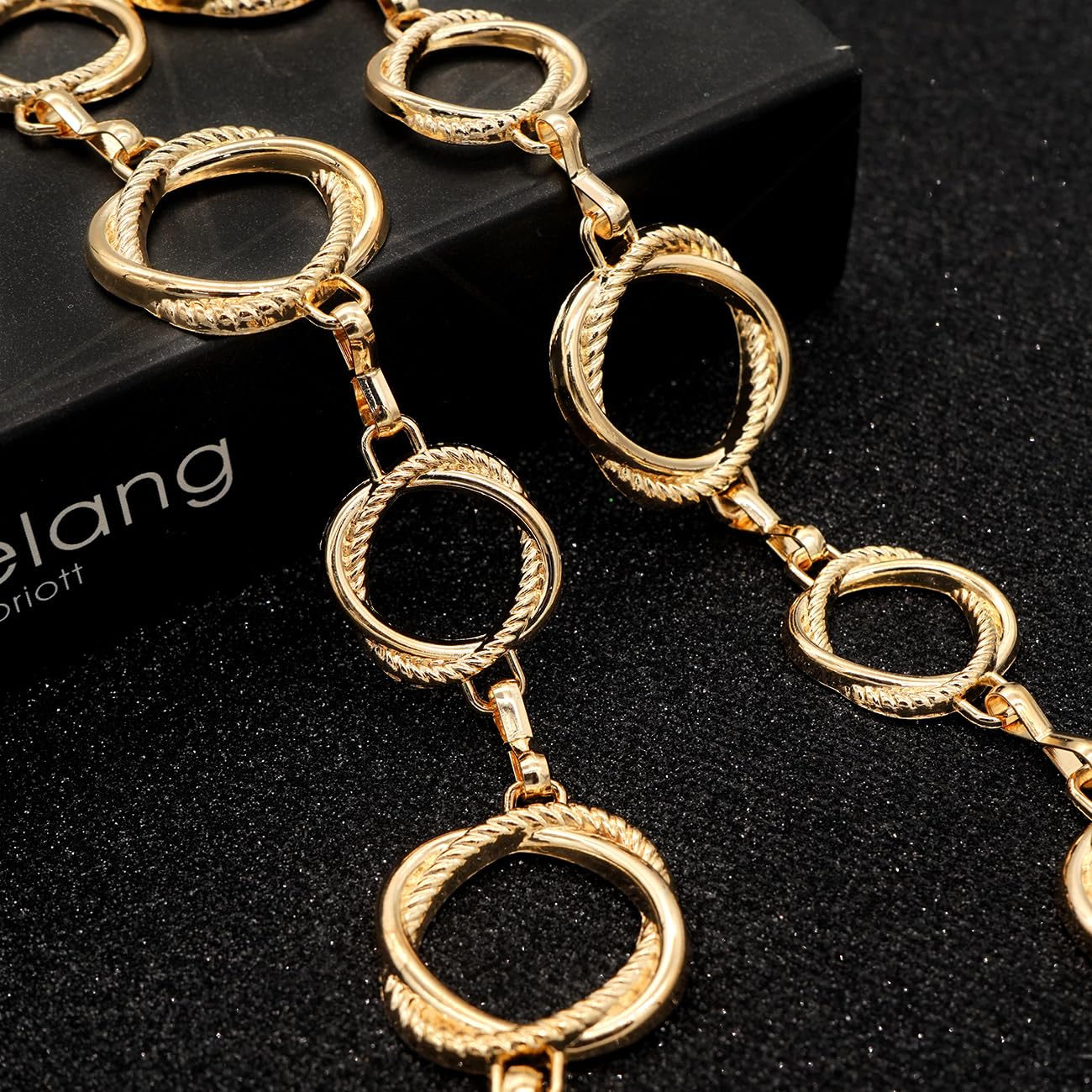 LIMHOO Cinturones de cadena para mujer, cadena de cintura de metal, color dorado y plateado, cinturón de eslabones para vestir y jeans