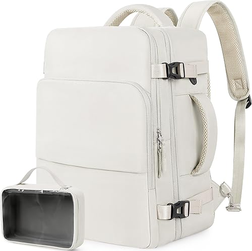 Beraliy Mochila de viaje para hombres y mujeres, mochila de transporte aprobada por aerolíneas, mochila para portátil de 16 pulgadas, Púrpura claro