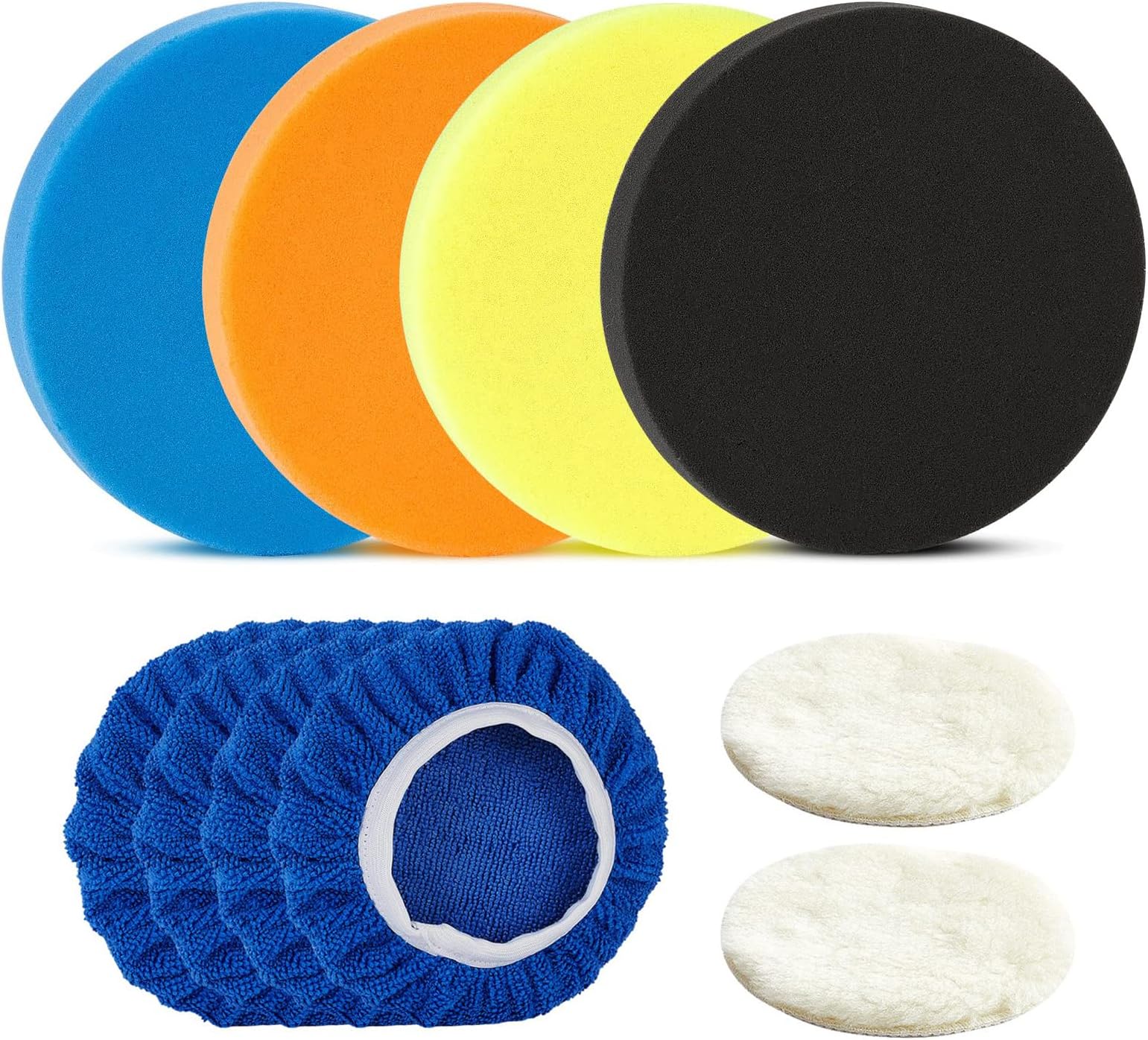 olmlmo Polishing Pads, Orbital Buffer Polisher 6 Inch