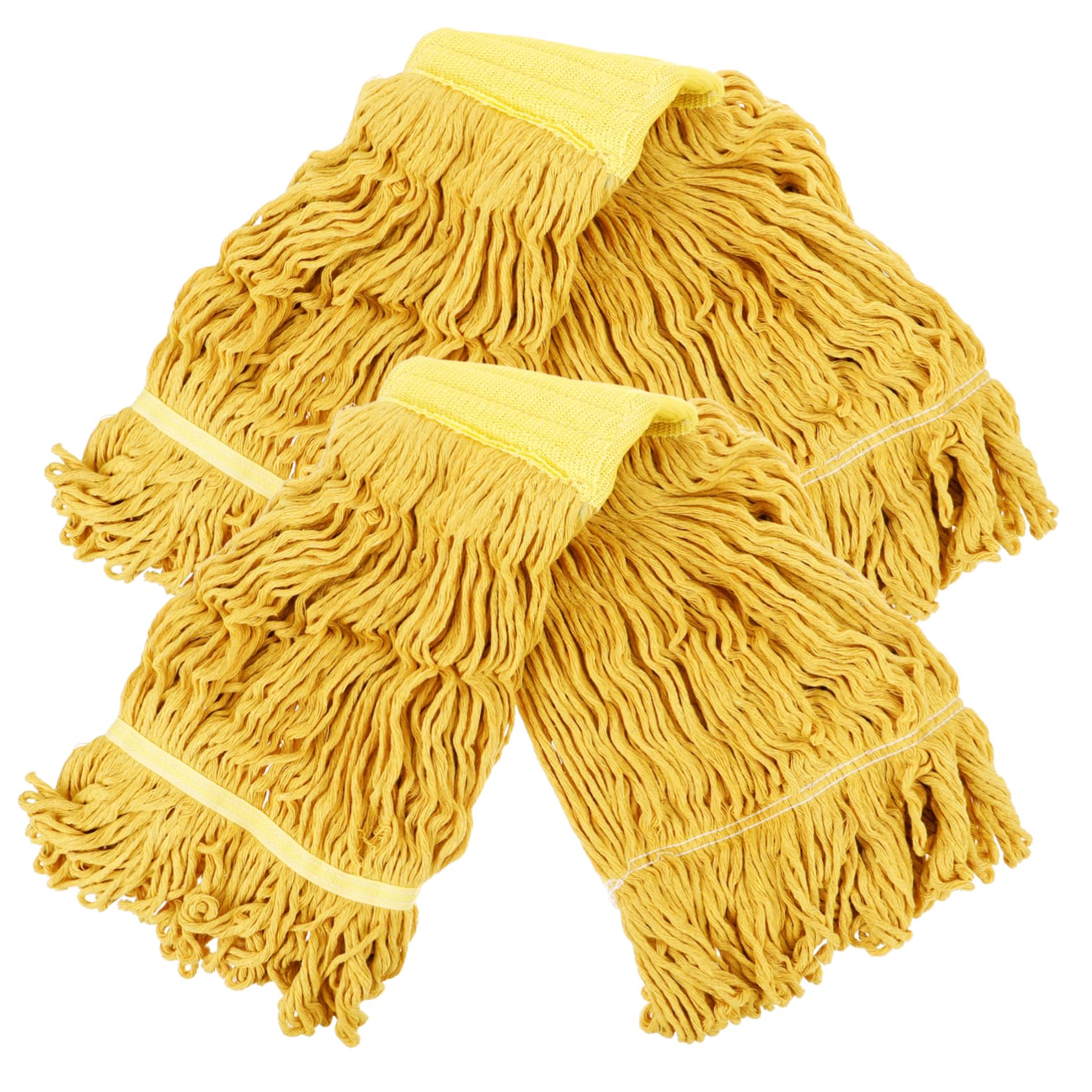 MOLUCKFU 2pcs Mop Head Replacement Heavy Duty Commercial Cleaning Mop Pad Reusable Mopping Head