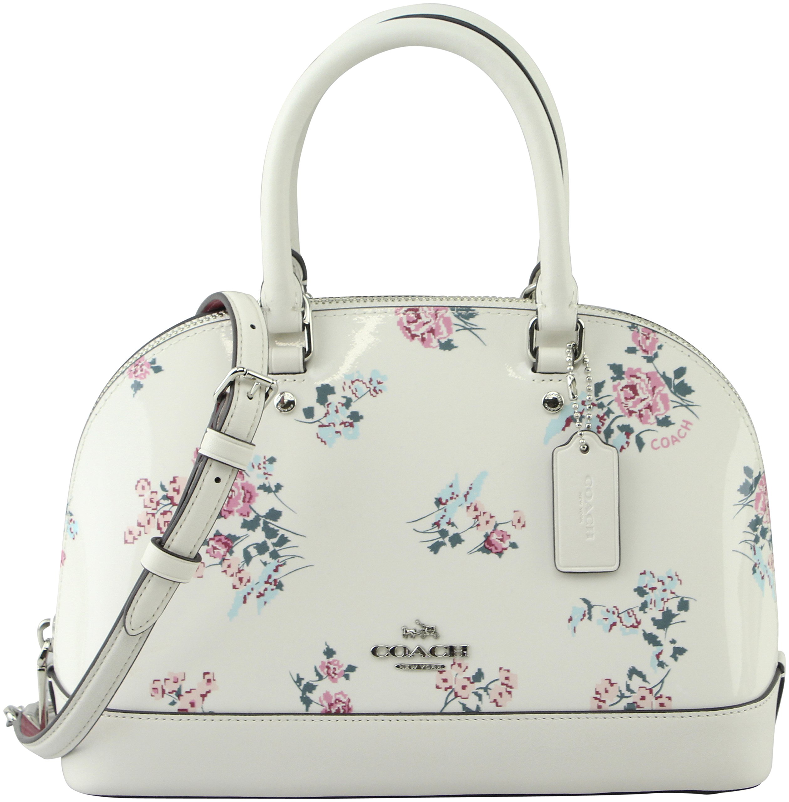 Coach Mini Sierra Satchel With Cross Stitch Floral Print F25857