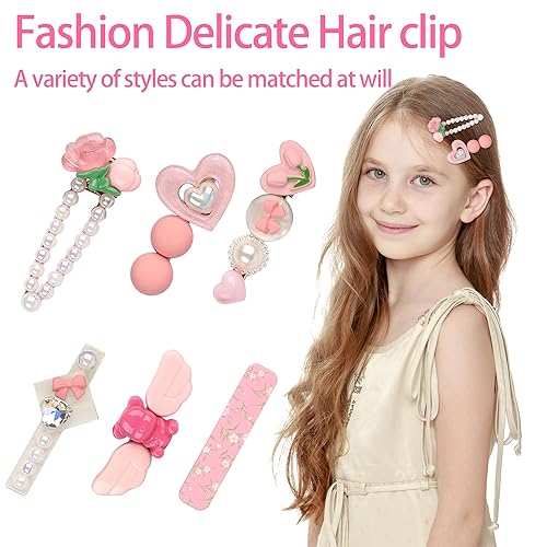 Miniatura 10 de Accesorios para el cabello para niñas, regalos para niñas adolescentes, incluyendo joyero, pinzas para el cabello, pasadores para el cabello, lazos