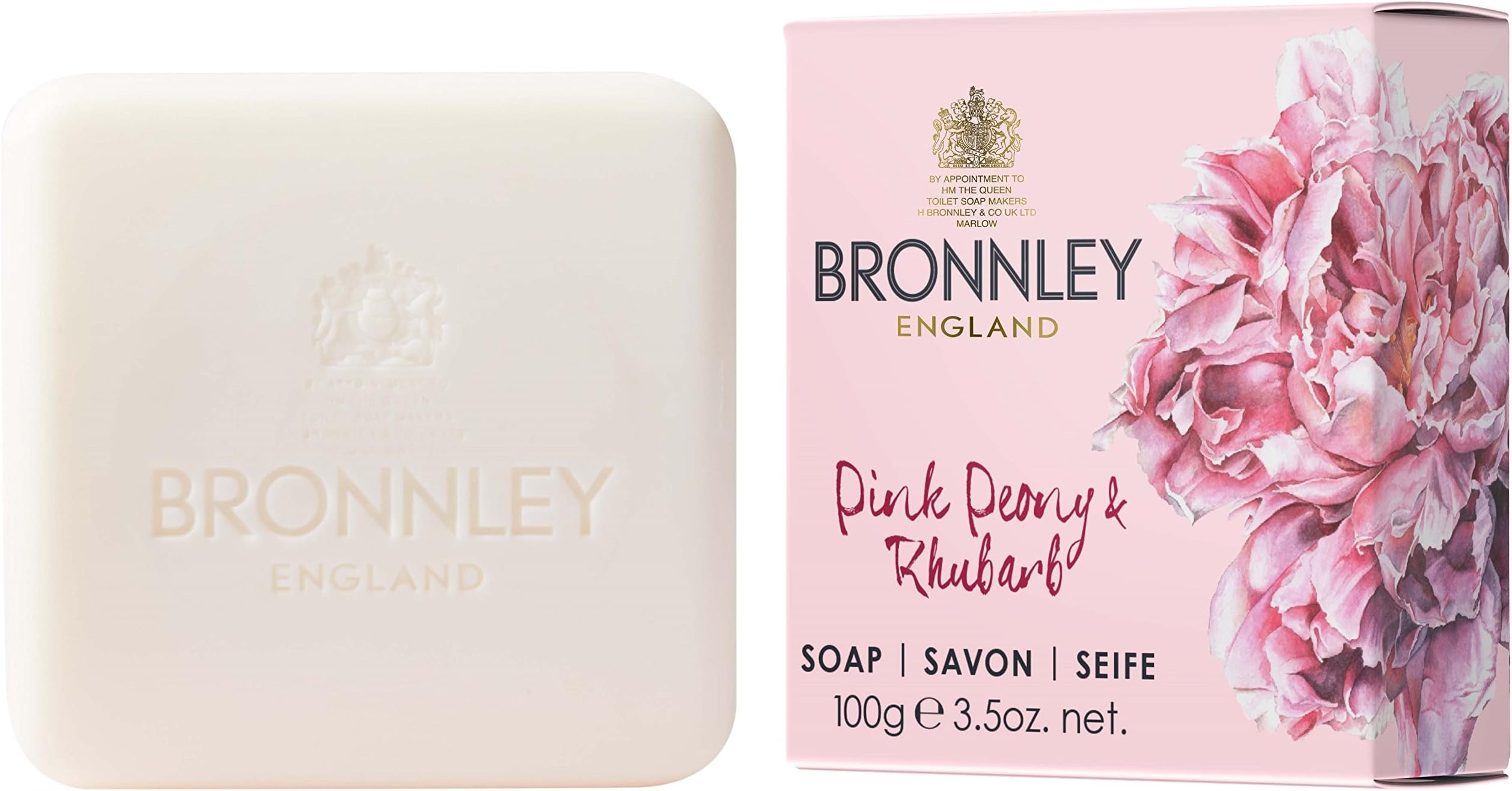 Bronnley Pink Peony & Rhubarb 100g Soap