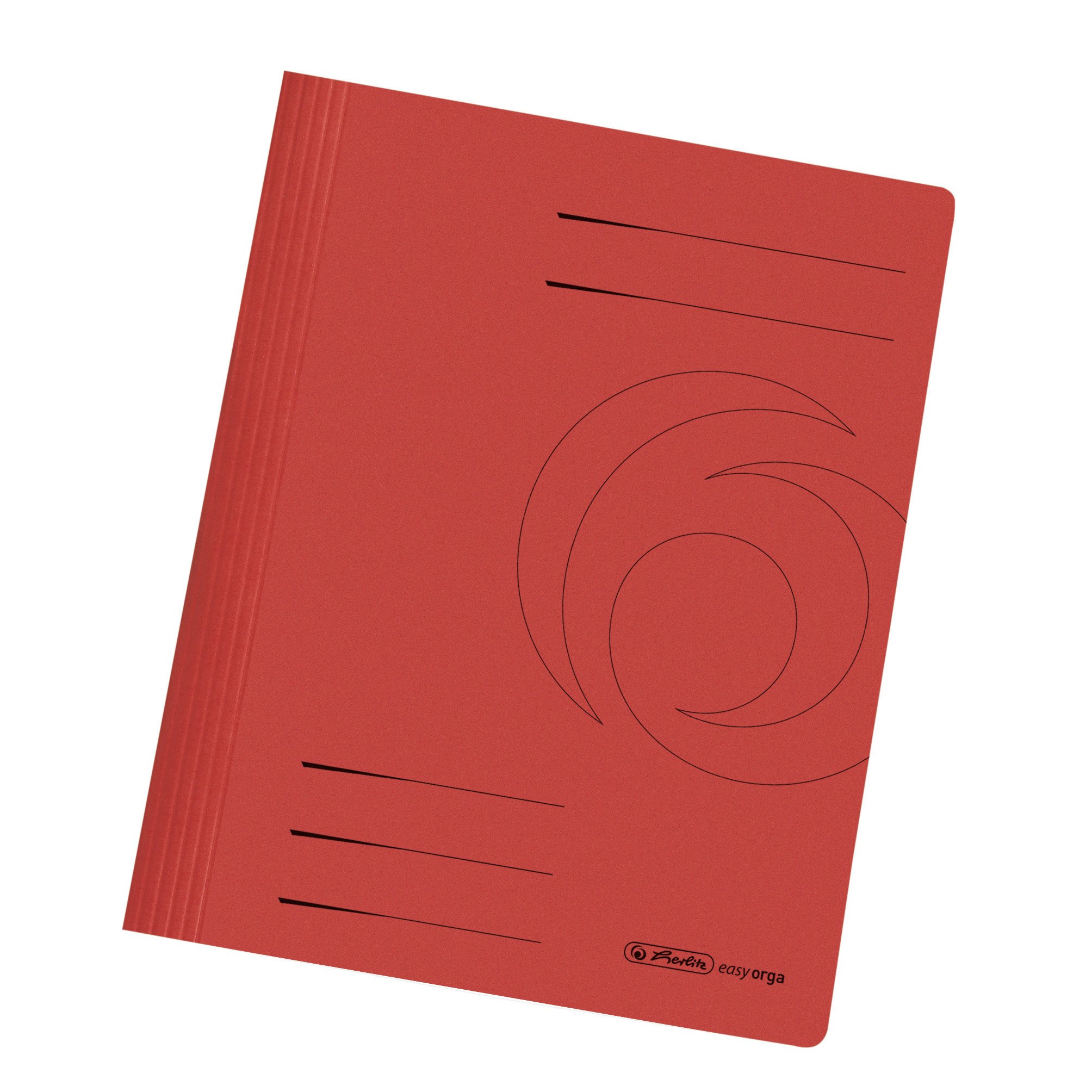 Herlitz A4 Manilla Folded Flat File - Red (Pack of 10)