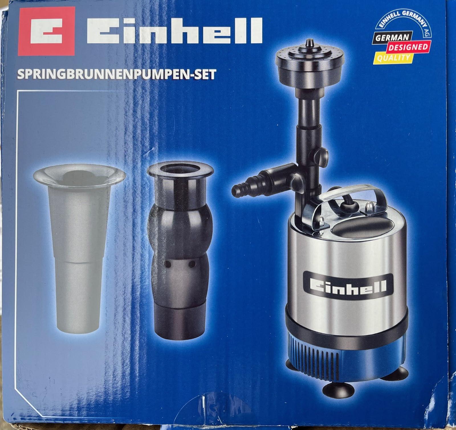 Einhell BG-PP 1750 N Springbrunnenpumpe (sauberes Wasser, Höhe (m): 2, Durchflussmenge (l/h): 1750, Temp max: 35, Tiefe (m): 3, Kabel (m): 10
