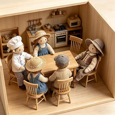 Z MAYABBO Wooden Dollhouse Furniture