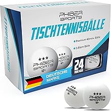 Premium Table Tennis Balls, 3 Stars, Pack of 24, Perfect Playing Properties, Ideal for Beginners, Families and Professionals, According to ITTF Competition Guidelines