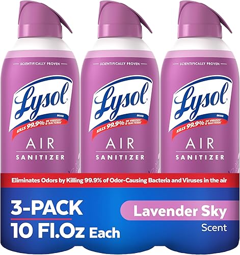 Vista 13 de Lysol Air - Desinfectante en aerosol con eliminador de olores para el hogar y la oficina, aerosol desinfectante, alternativa a ambientador, aroma a