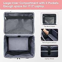 Vista 6 de Bolsa de mano para profesores con ruedas 2025 con compartimento para laptop de 17.3 pulgadas