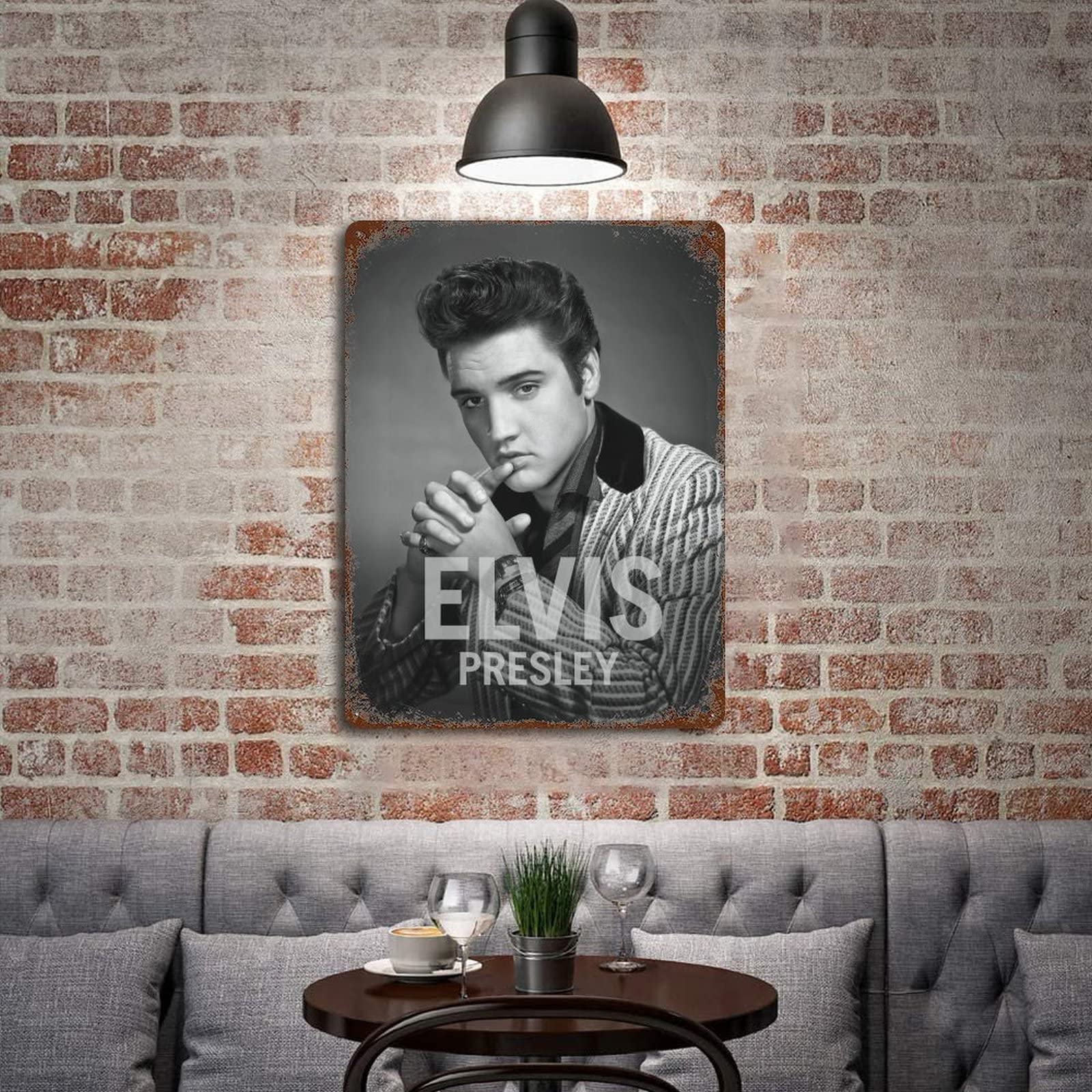 Amazon.co.jp: エルヴィス エルビス・プレスリー ブリキ看板 レトロ風