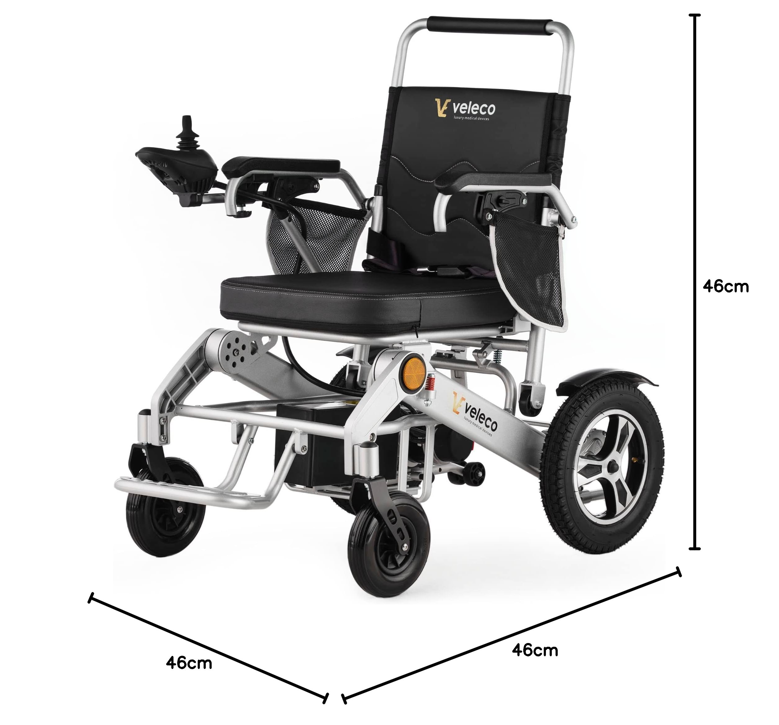 COSMO: silla de ruedas eléctrica ultraligera plegable con joystick de fácil manejo