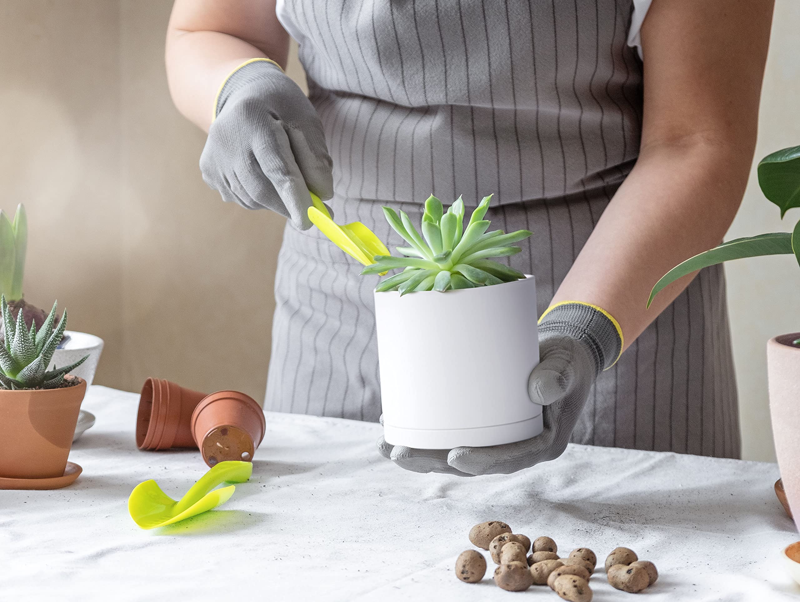 Amazon.com : D'vine Dev 4 Pack 4 Inch Modern Plastic Plant Pots