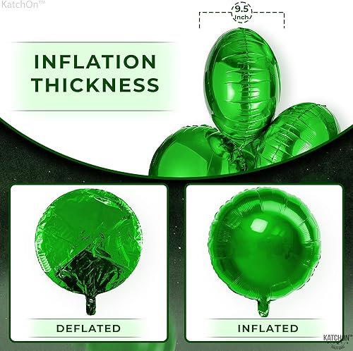 Miniatura 3 de KatchOn, Globos grandes de papel de aluminio verde  18 pulgadas, paquete de 6  Globos de Mylar verde 4D para baby shower, kit de guirnalda de globos