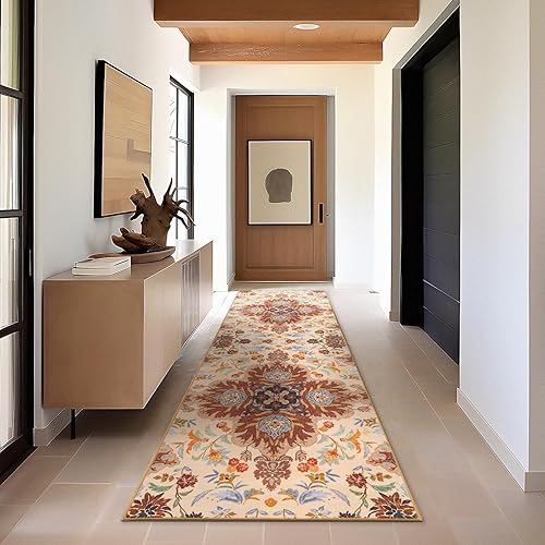 Miniatura 516 de Phantoscope Vintage Collection - Alfombra de área de 8 x 10 pies, alfombra grande para sala de estar, lavable, bohemio, antideslizante