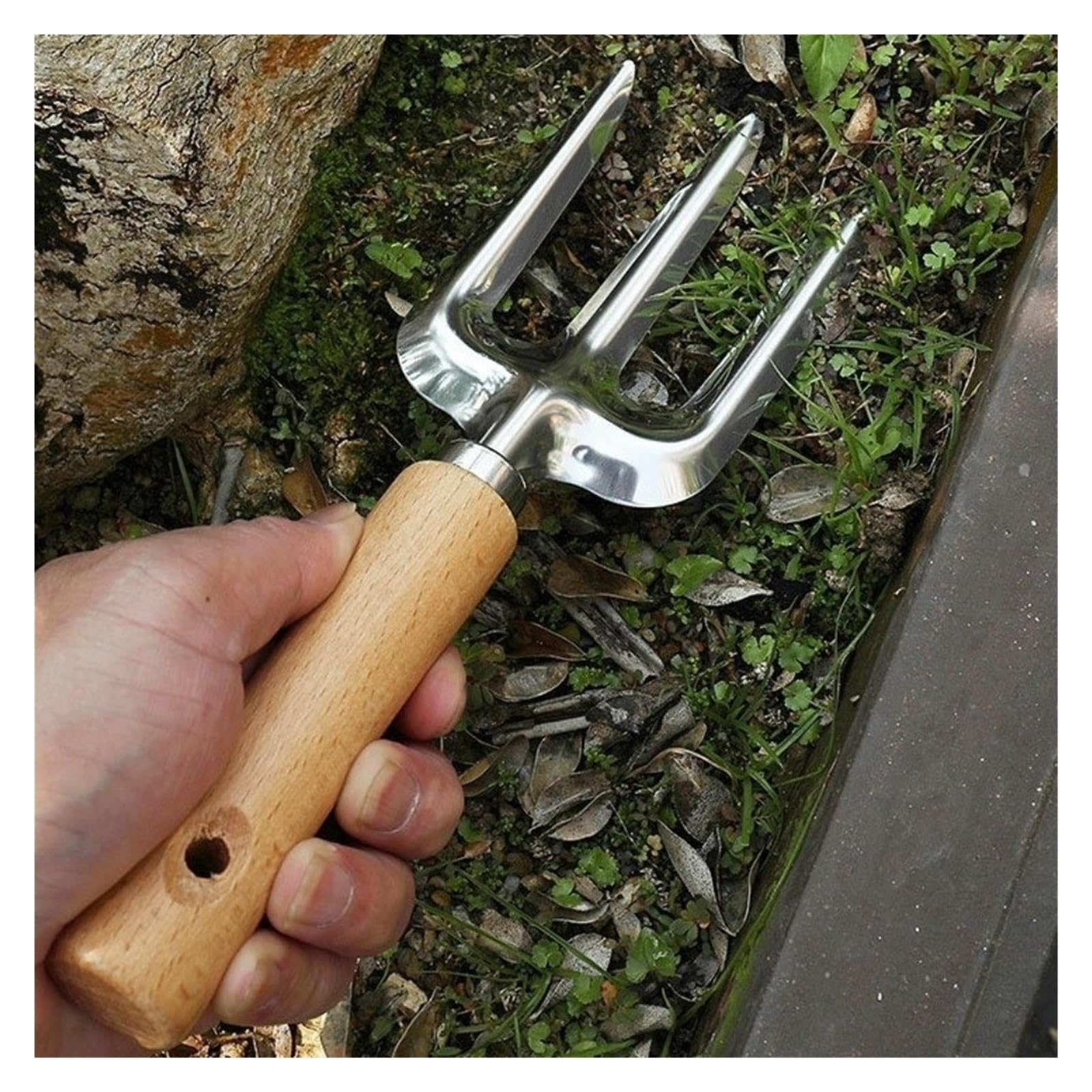 11 Sztuk/zestaw Profesjonalny Zestaw Narzędzi Ręcznych Ogrodowych Ergonomiczny Uchwyt Ręczny Łopat Ogrodniczych Odporna Na Rdzę Grabie Heavy Duty Łopata Do Gleby OszczęDza Energię I Czas(Style A)