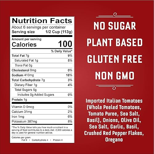 Miniatura 2 de Carbone Salsa de pasta Arrabbiata Salsa de tomate hecha con ingredientes frescos y totalmente naturales Sin OMG, vegana, sin gluten, salsa