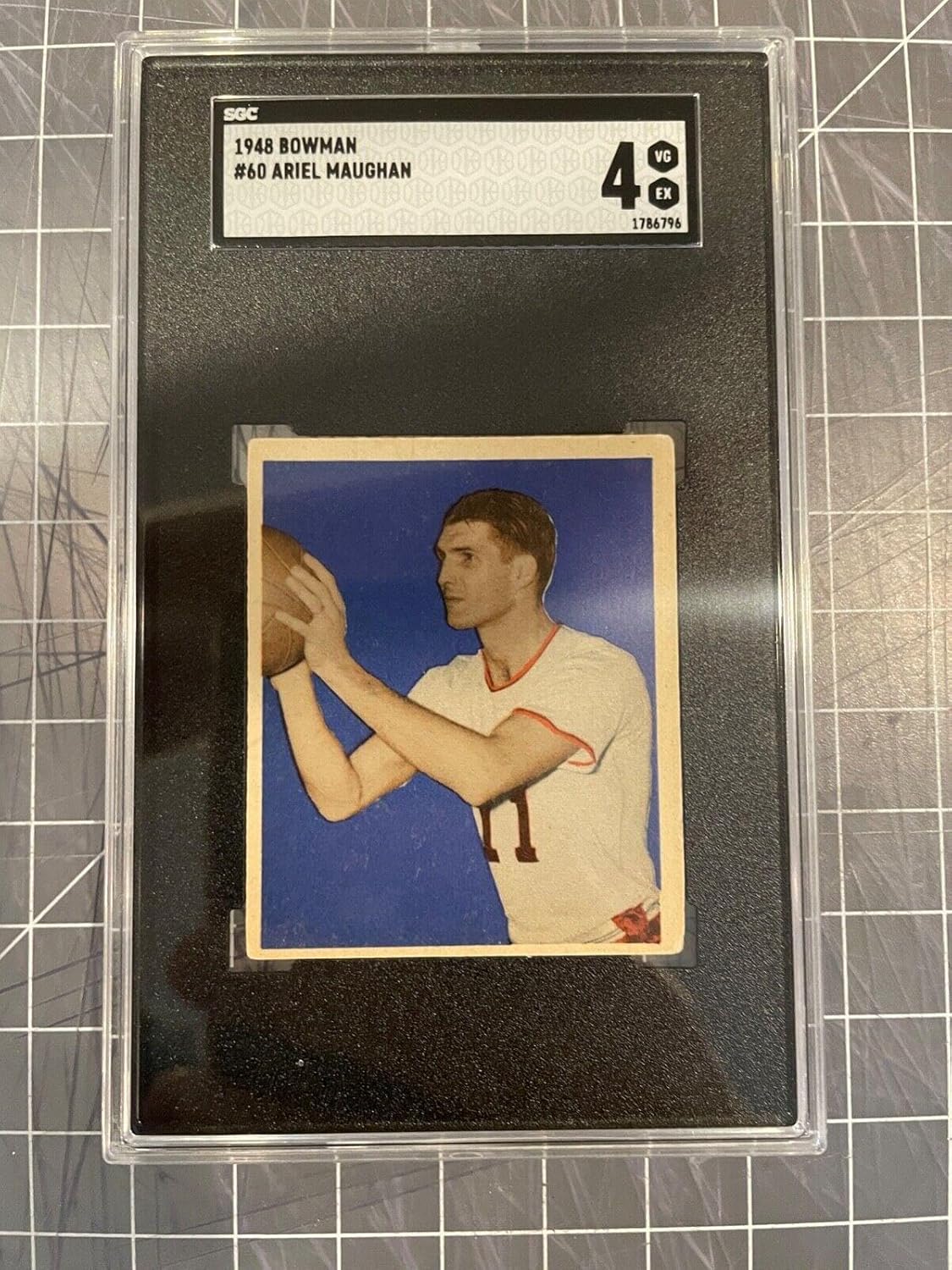 1948 Bowman #60 Ariel Maughan St. Louis Bombers Basketball Card Sgc 4 Vg/ex - Unsigned Basketball Cards