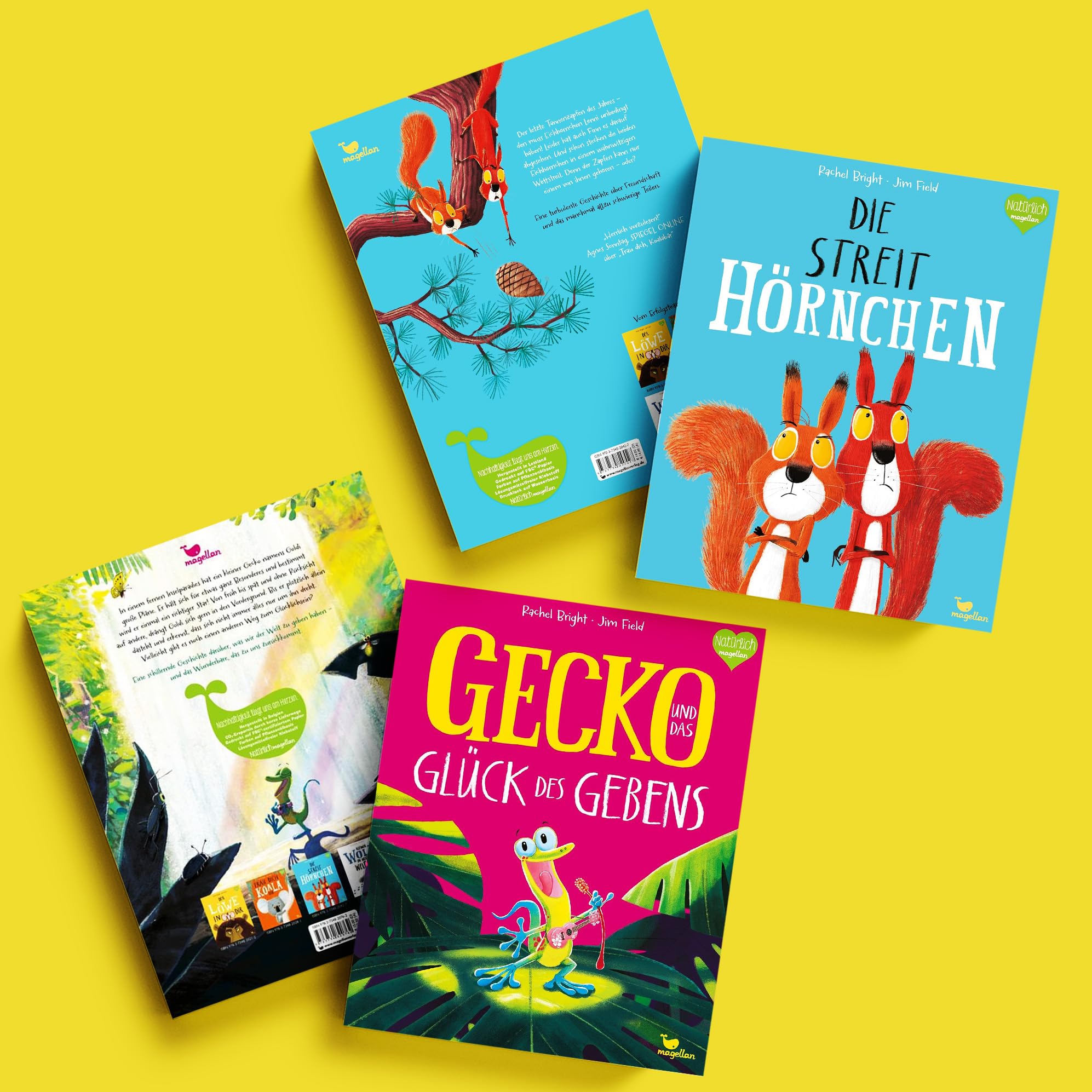 Der Löwe in dir & 7 weitere Bilderbücher von Rachel Bright/Jim Field – Das komplette Set für Kinder ab 3 Jahren über Gefühle Freundschaft & Mut, inkl. Stickerset, Vorlesebücher zum Lernen & Entdecken
