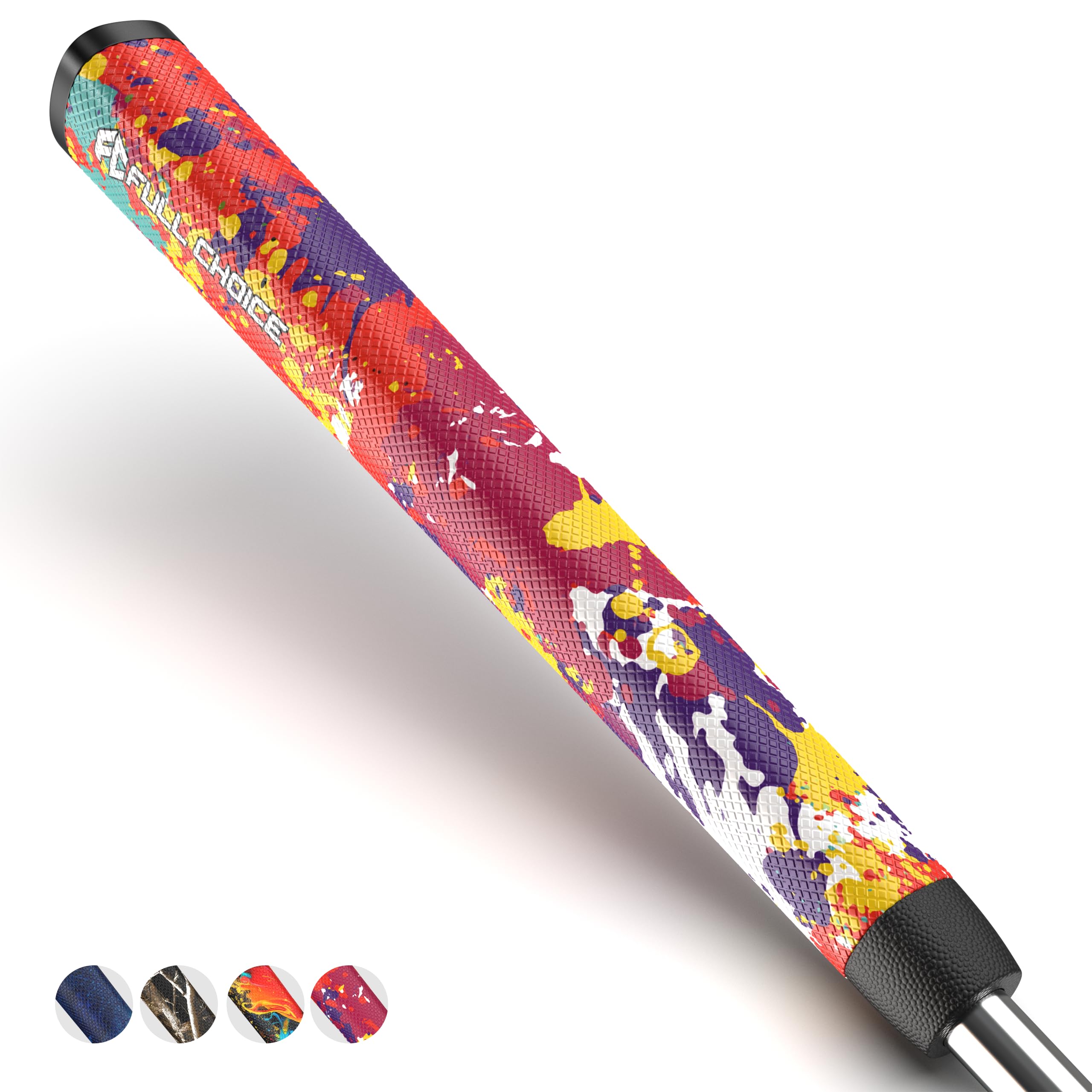 Full Choice Midsize Pistol Putter Grip | Multi-Colored Lightweight PU Golf Grip | Ergonomic Non-Slip Design for Men, Women, Purple
