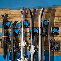 Vista 7 de Gravity Grabber - La mejor estantería de pared para esquís y tablas de snowboard Almacenamiento seguro y antideslizante Para cualquier esquí