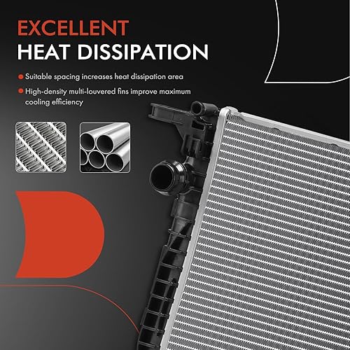 Miniatura 5 de A-Premium Conjunto de radiador de refrigerante del motor sin enfriador de aceite compatible con Audi A4 2017-2020, A4 Allroad 2017-2021, A4 Quattro